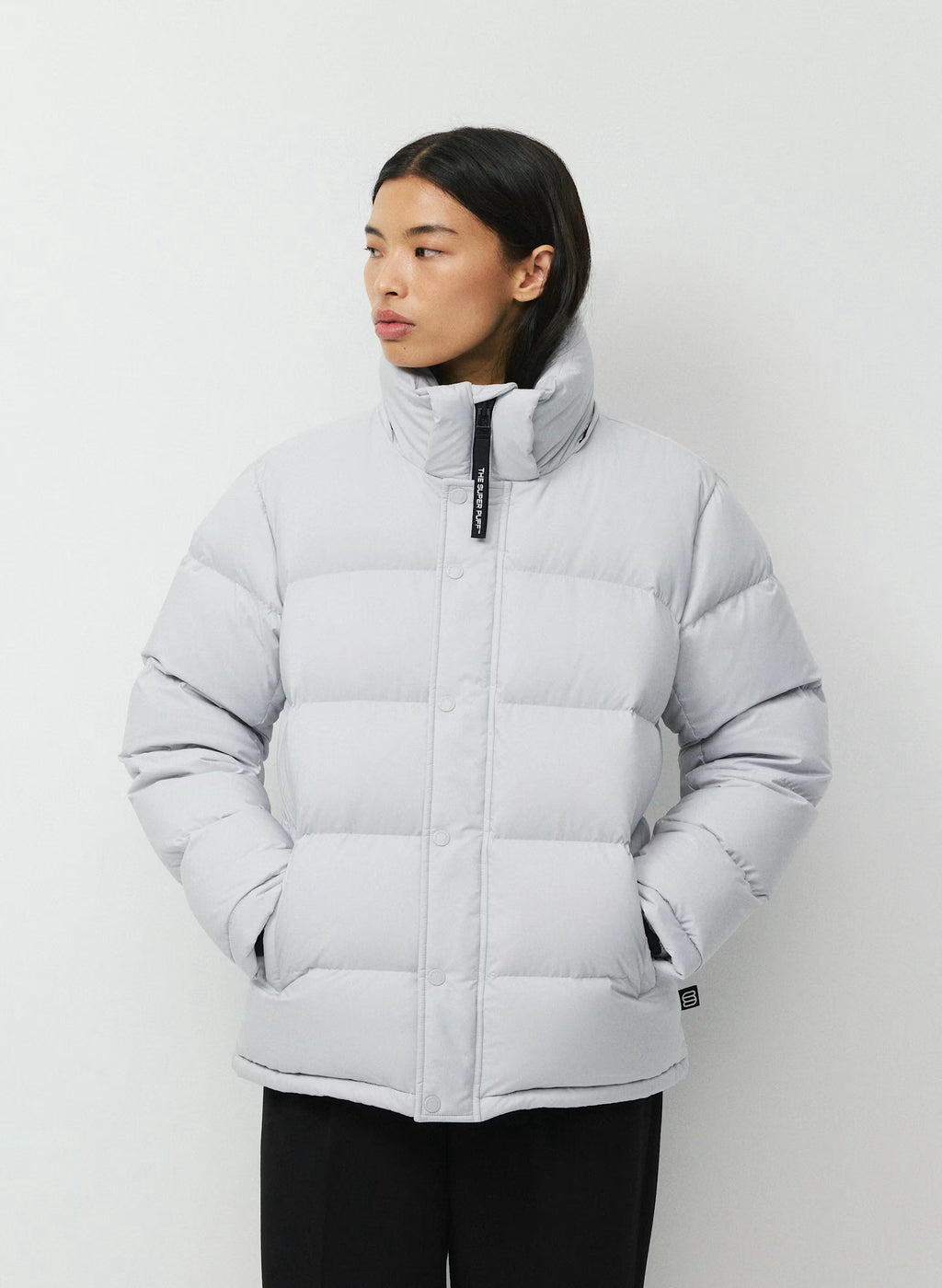Long Down Puffer Jacket - Blue