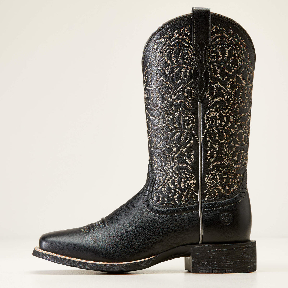 Women's Wide Square Toe Western Boots - Brown