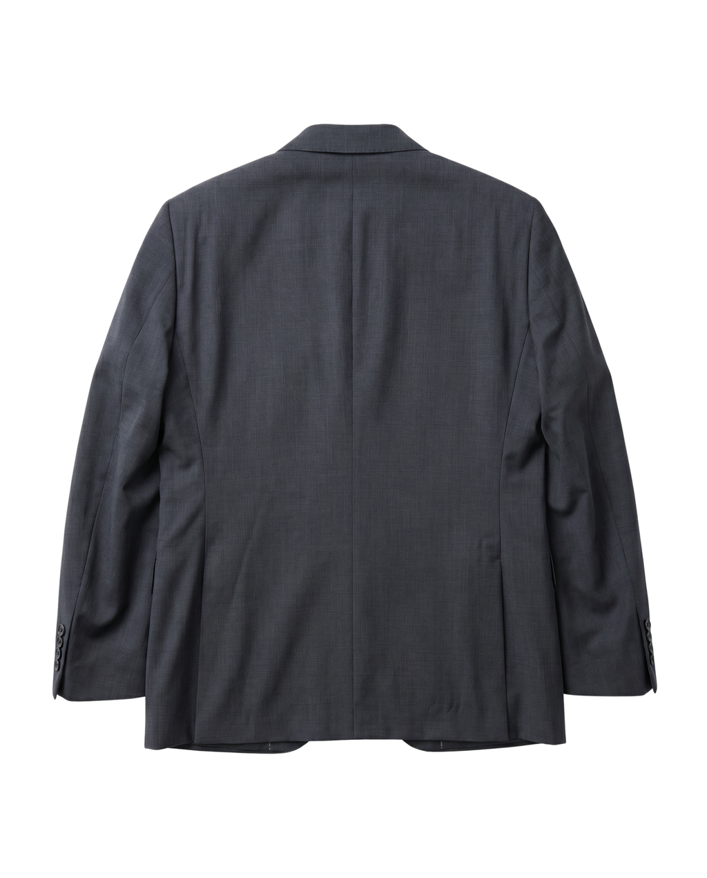 Men's Black Wool Slim Fit Notch Lapel 2-Button Suit