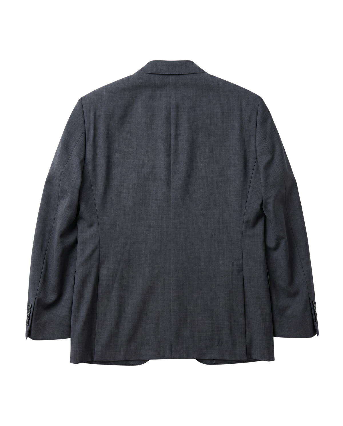 Men's Black Wool Slim Fit Notch Lapel 2-Button Suit