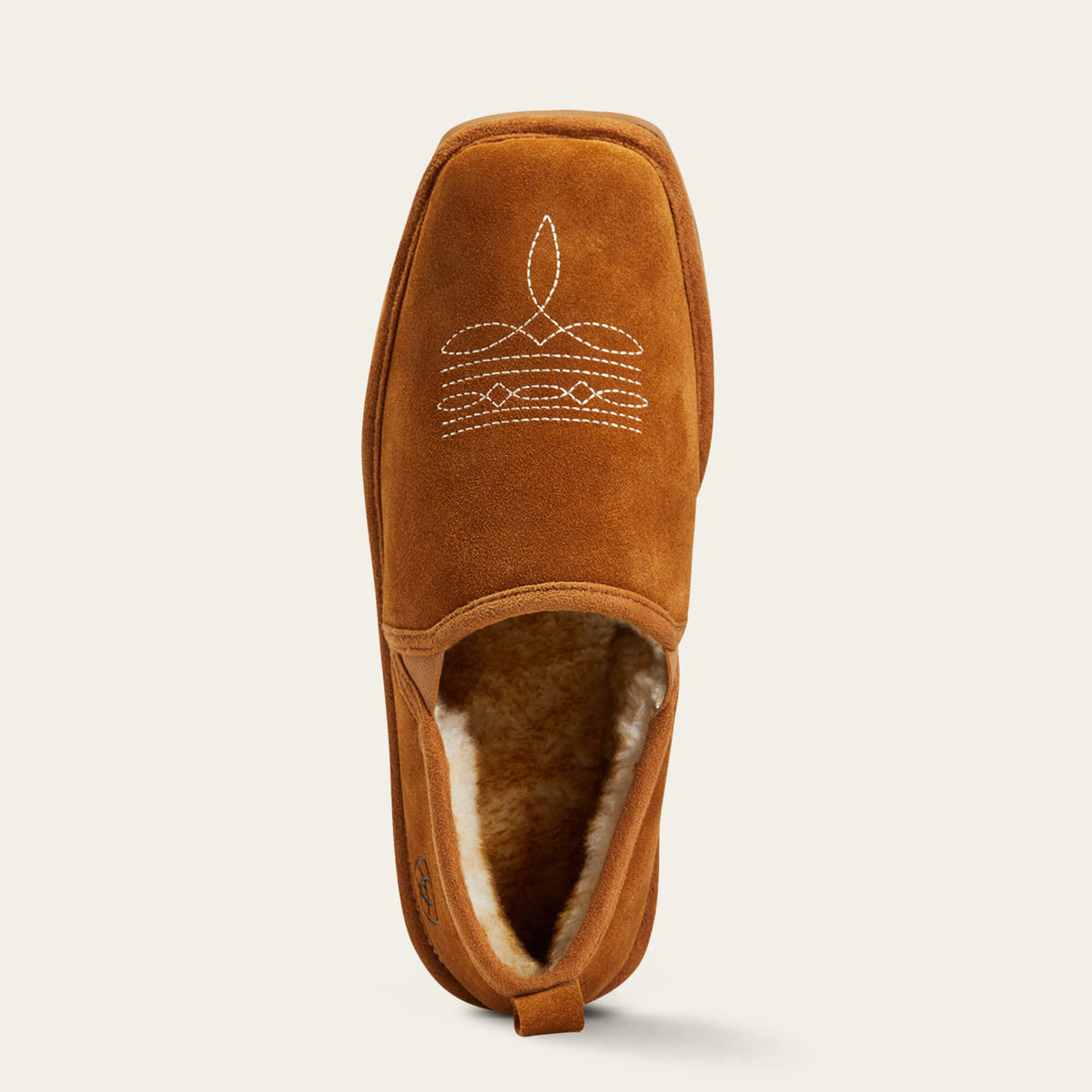 Men's Suede Square Toe Slippers - Chestnut