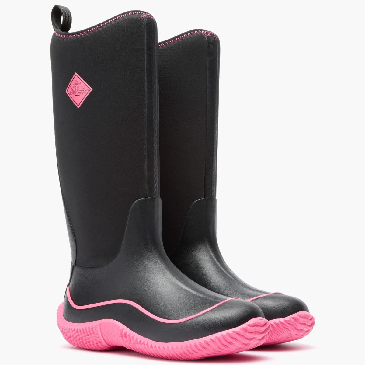 Women's Waterproof Tall Neoprene Boots - Black Pink