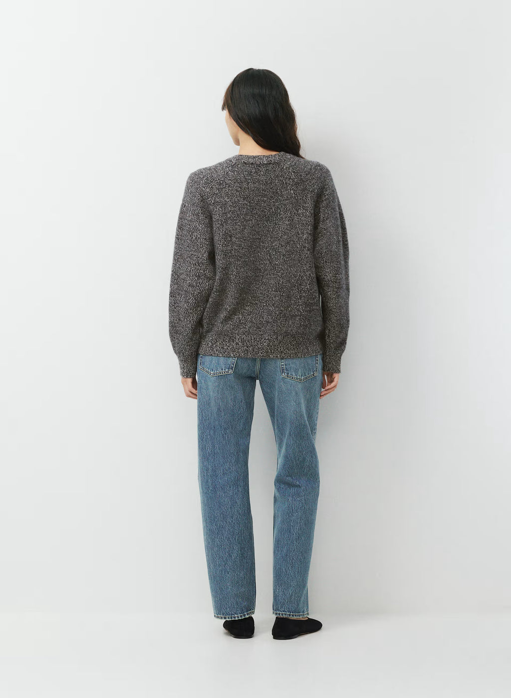 Wool Cashmere Raglan Sweater - Olive