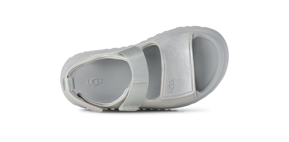 Kids' Glitter Adjustable Strap Sandals - Silver