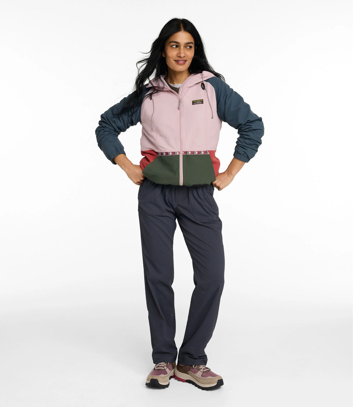 Women's Hooded Windbreaker Jacket - Green