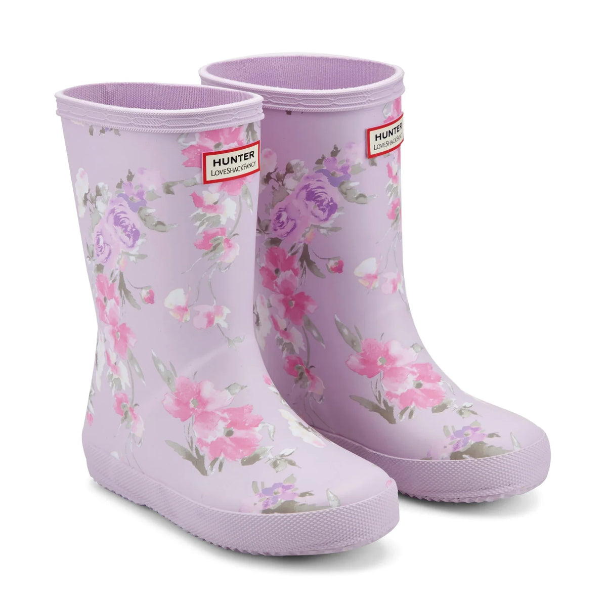 Kids' Waterproof Rubber Rain Boot - Lavender Floral