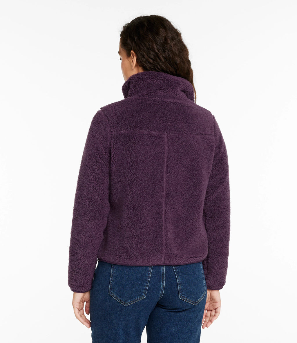 Women's Sherpa Fleece Jacket - Teal