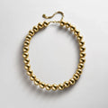 14mm Resin Beaded Necklace - Gold