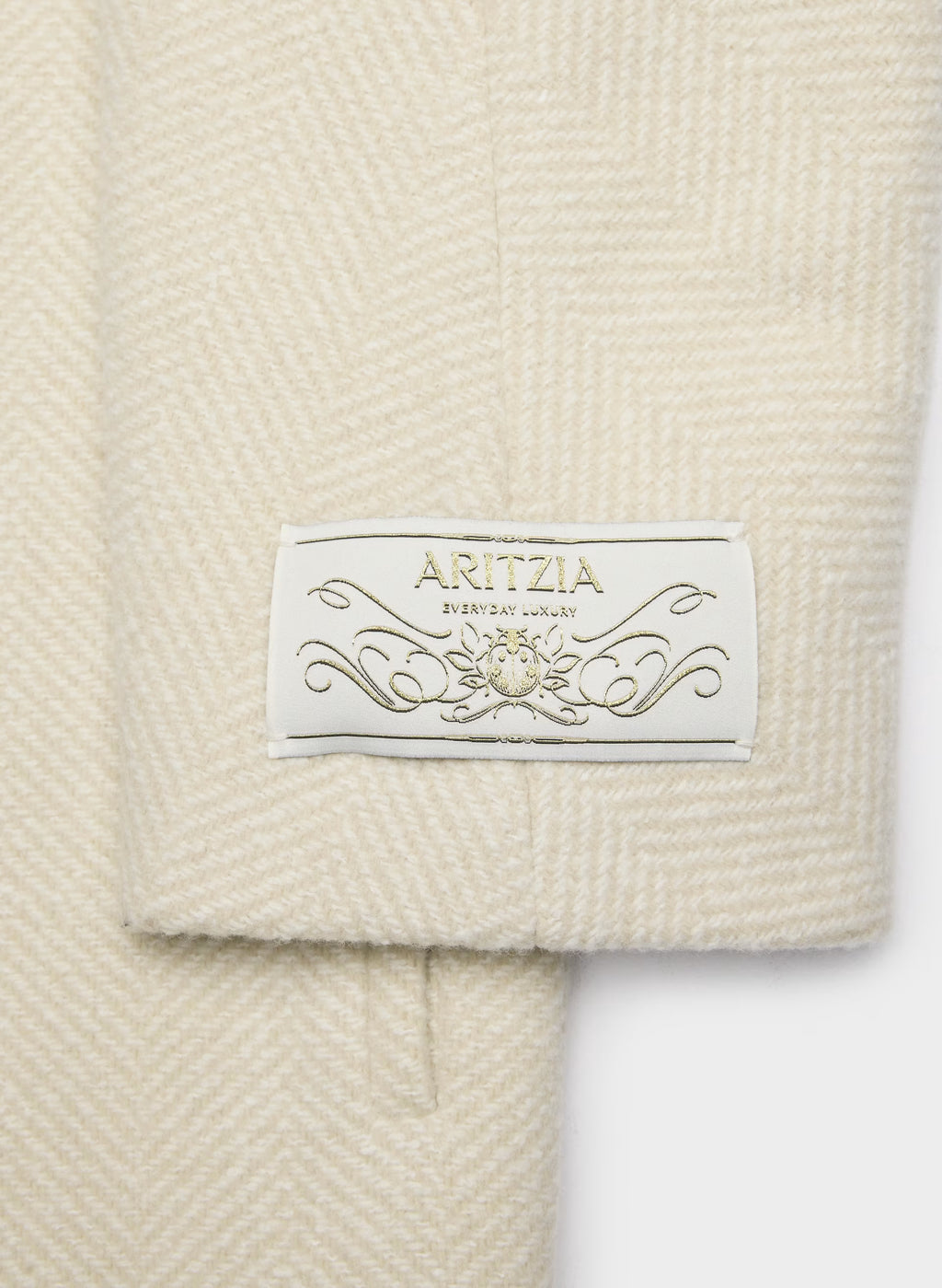 Double-Breasted Wool Cashmere Coat - Herringbone