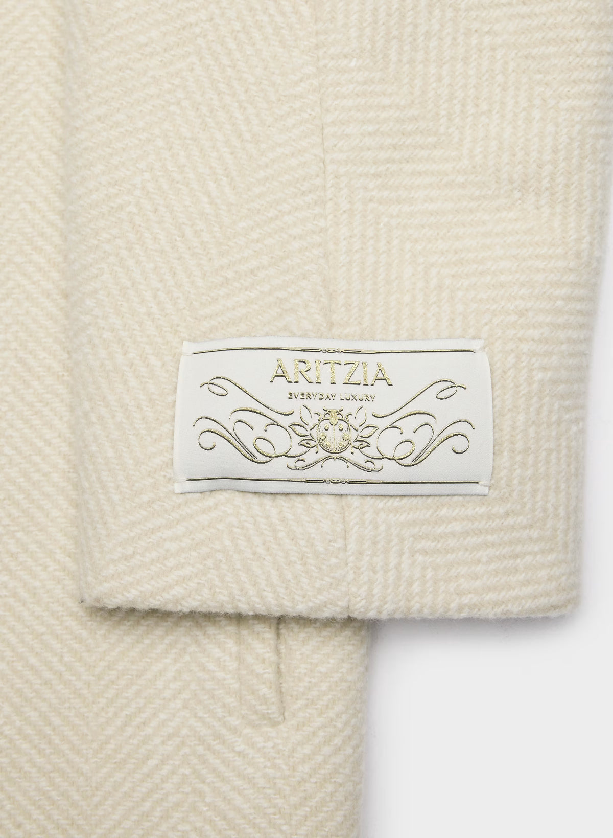 Double-Breasted Wool Cashmere Coat - Herringbone