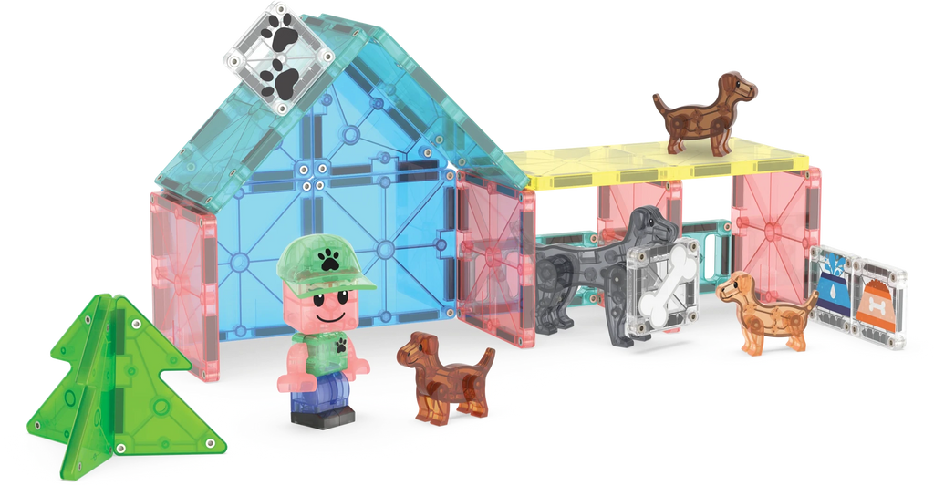 27-Piece Dog Park Magnetic Building Set