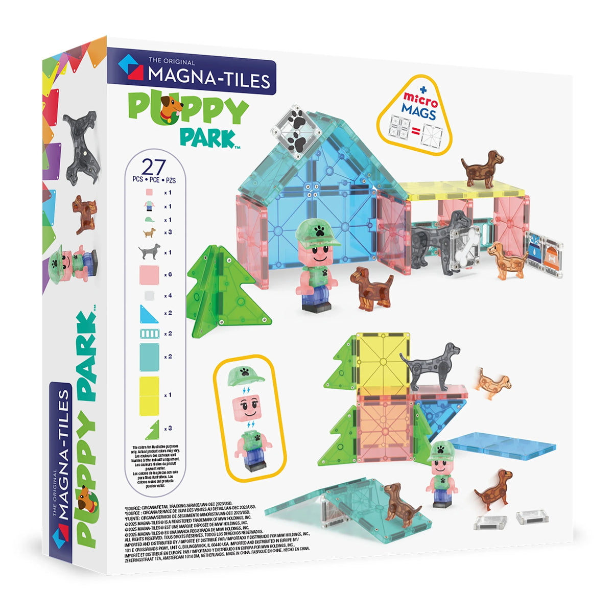 27-Piece Dog Park Magnetic Building Set