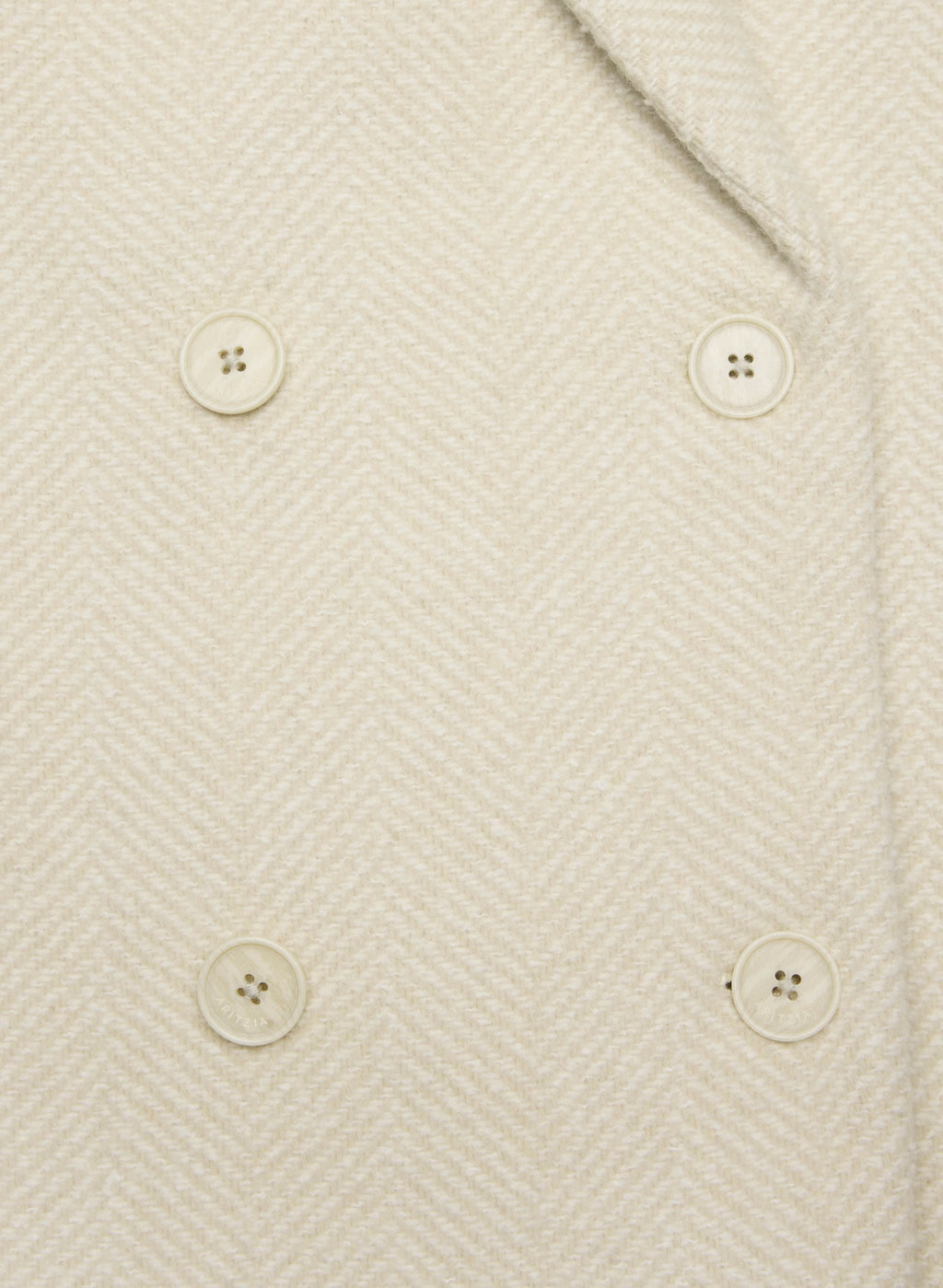 Double-Breasted Wool Cashmere Coat - Herringbone