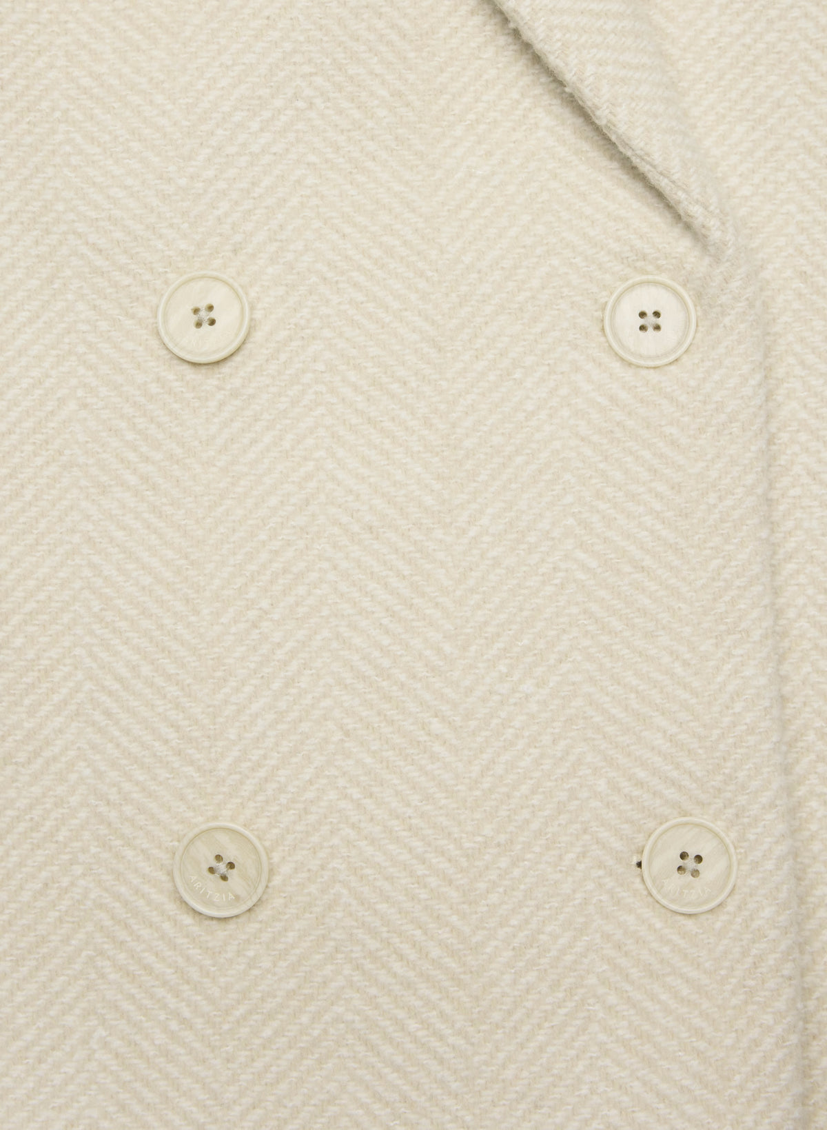 Double-Breasted Wool Cashmere Coat - Herringbone