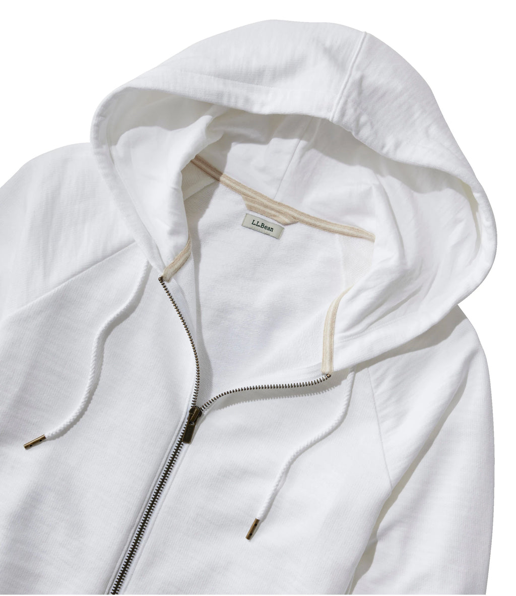 Women's French Terry Full-Zip Hoodie - White