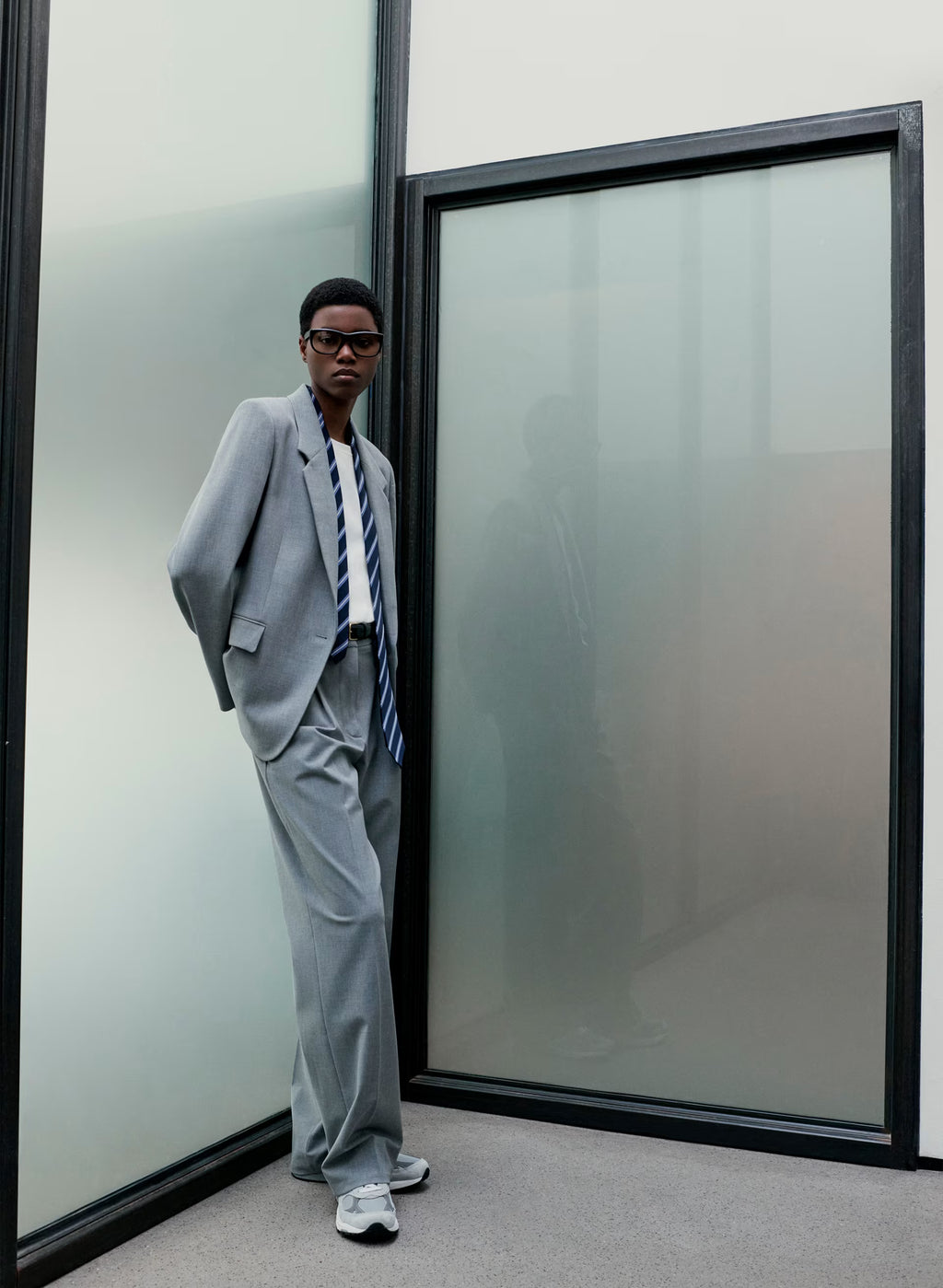 Single-Breasted Stretch Blazer - Check