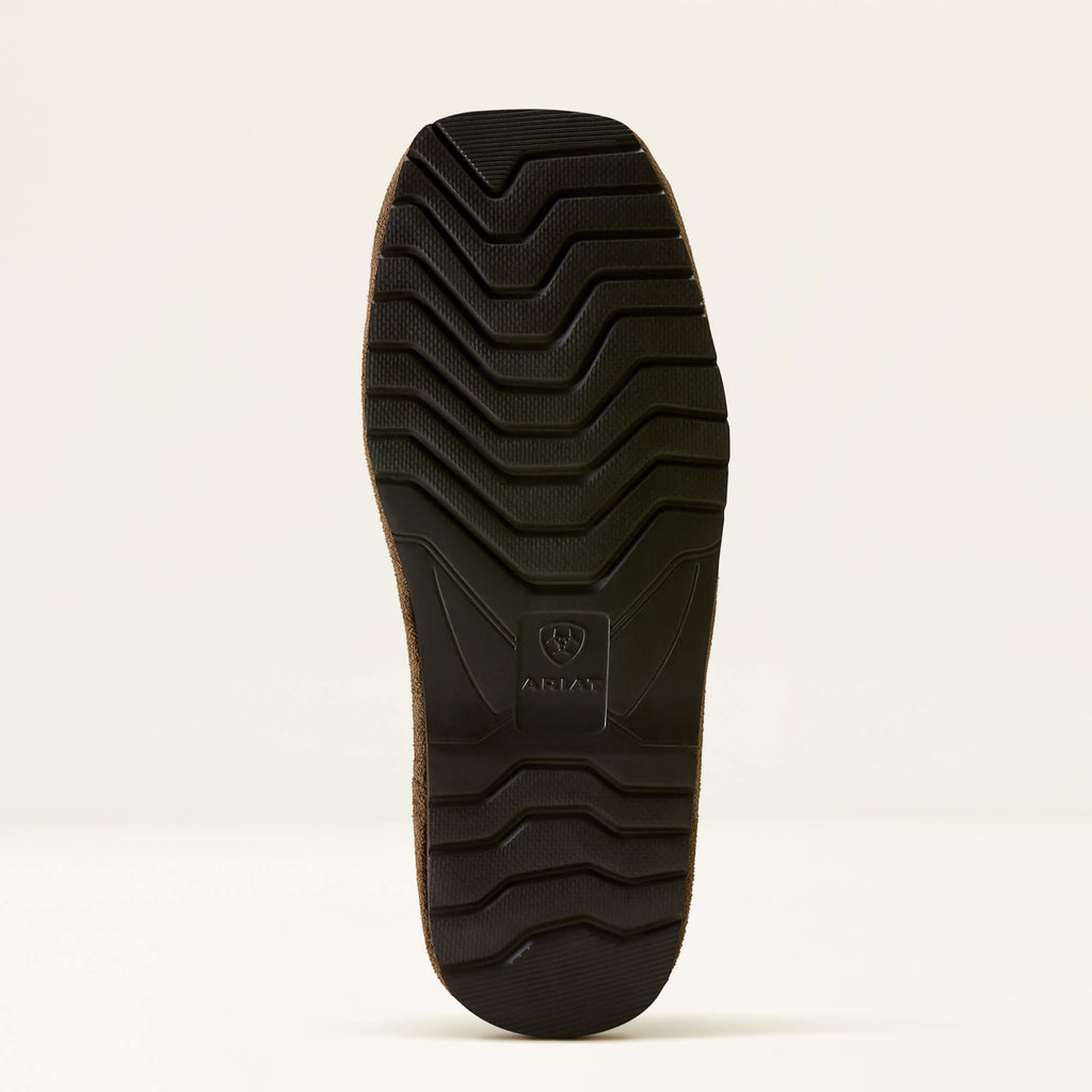 Men's Suede Square Toe Slippers - Chestnut