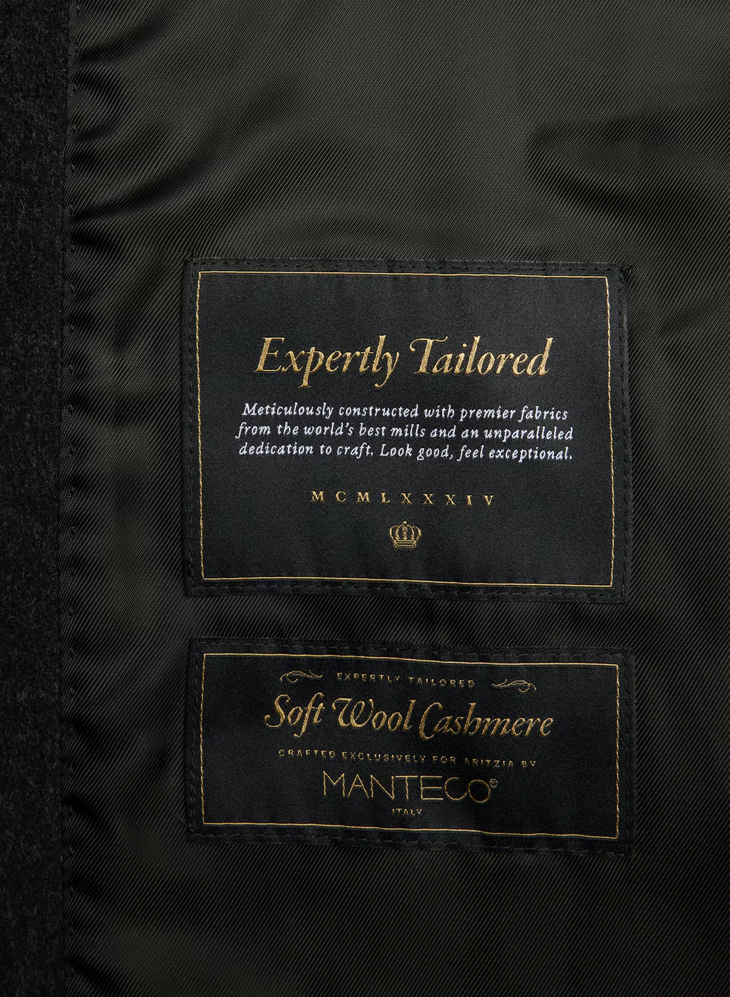 Double-Breasted Wool Cashmere Coat - Herringbone