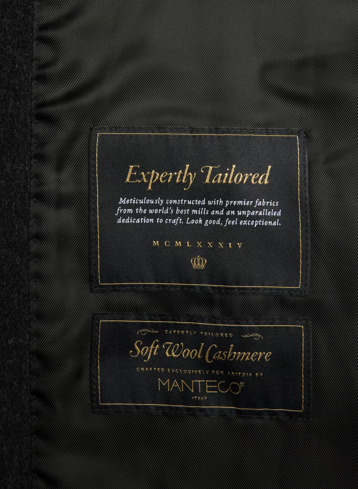 Double-Breasted Wool Cashmere Coat - Herringbone