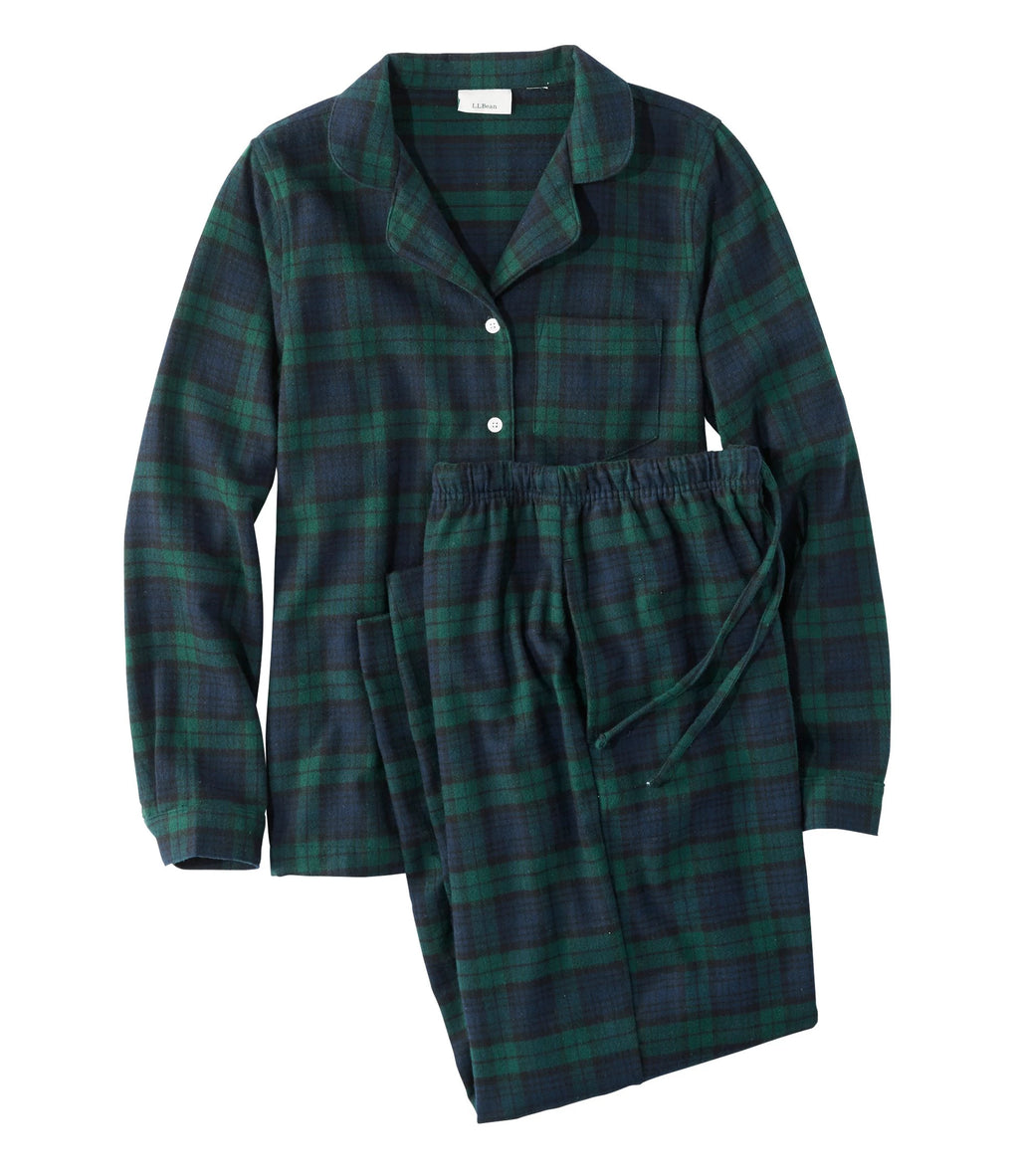 Women's Plaid Cotton Flannel Pajama Set