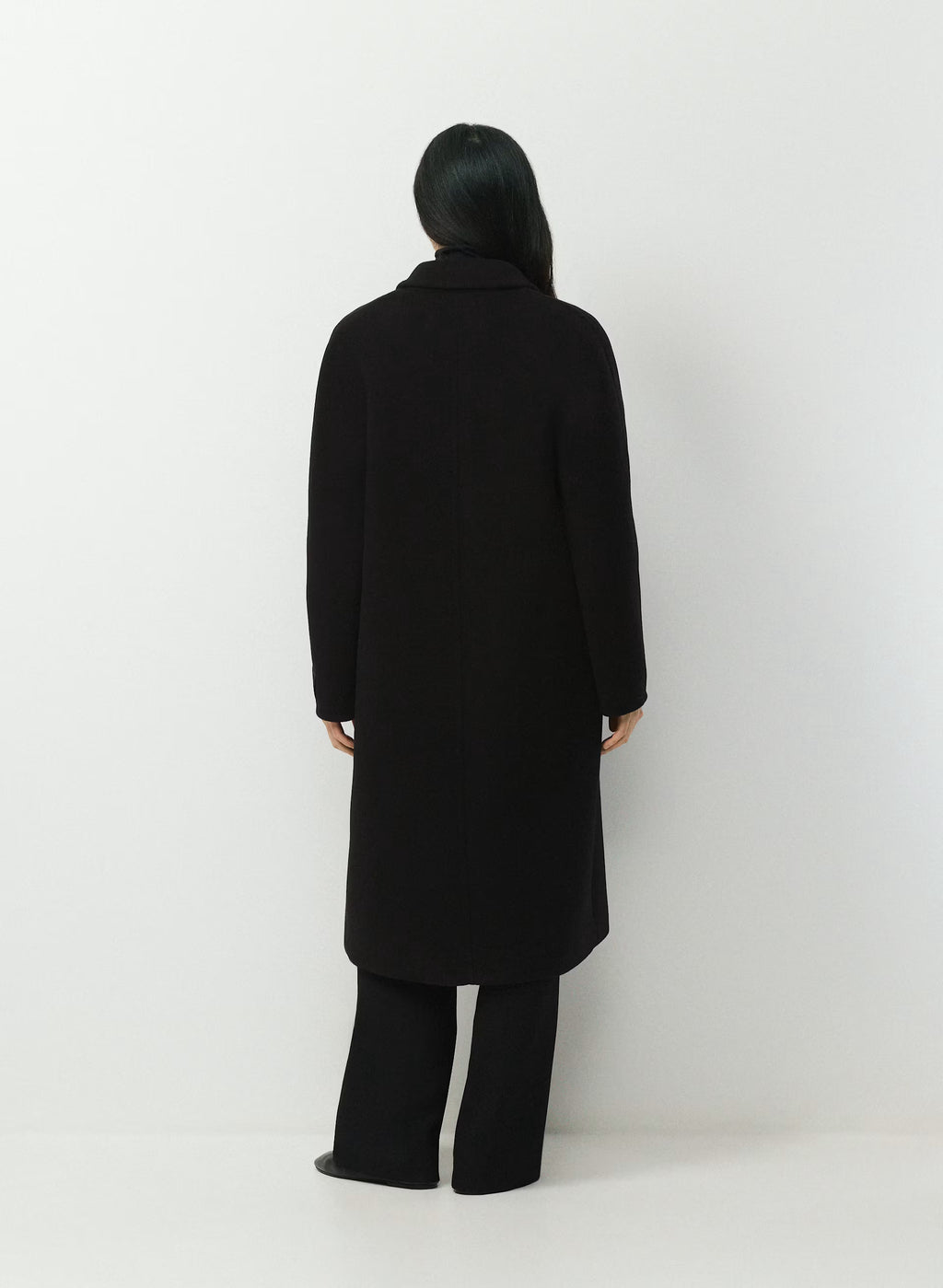 Double-Breasted Wool Cashmere Coat - Herringbone