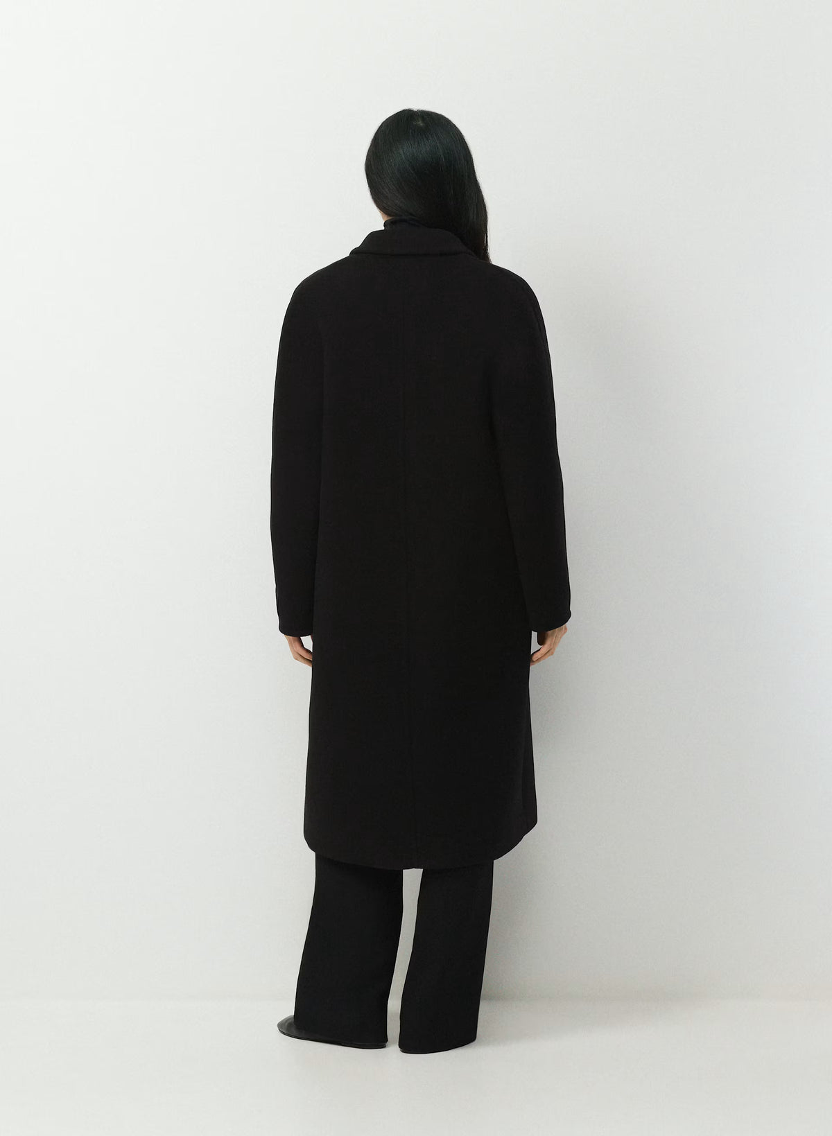Double-Breasted Wool Cashmere Coat - Herringbone