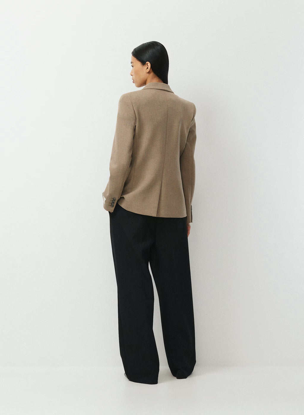 Single-Breasted Stretch Blazer - Check