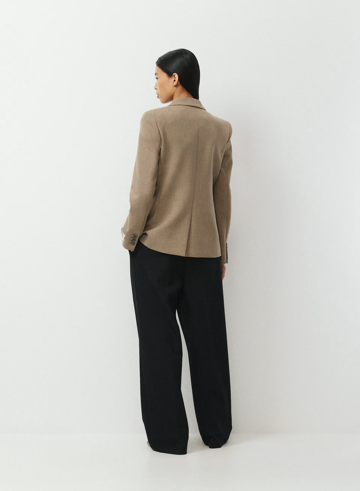 Single-Breasted Stretch Blazer - Check