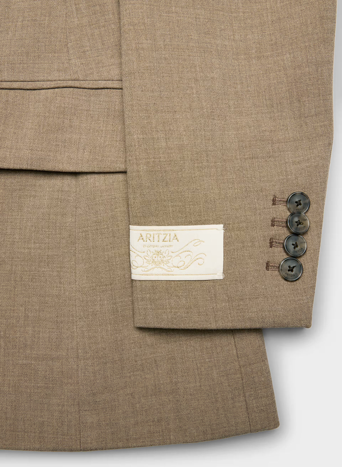 Single-Breasted Stretch Blazer - Brown Check