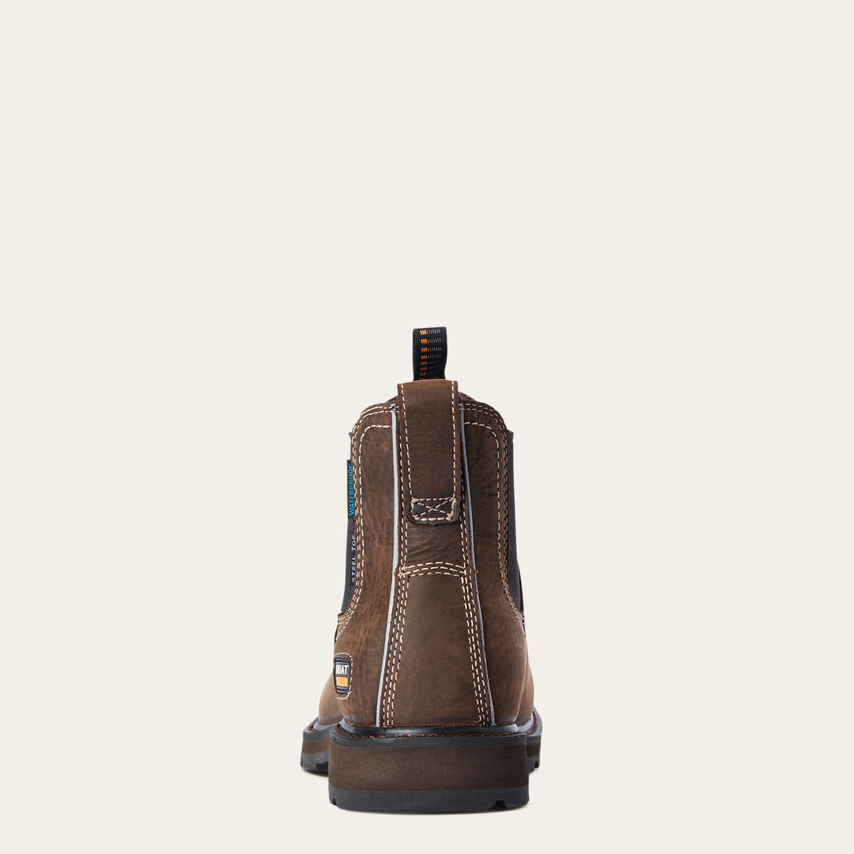 Waterproof Steel Toe Chelsea Work Boot - Dark Brown