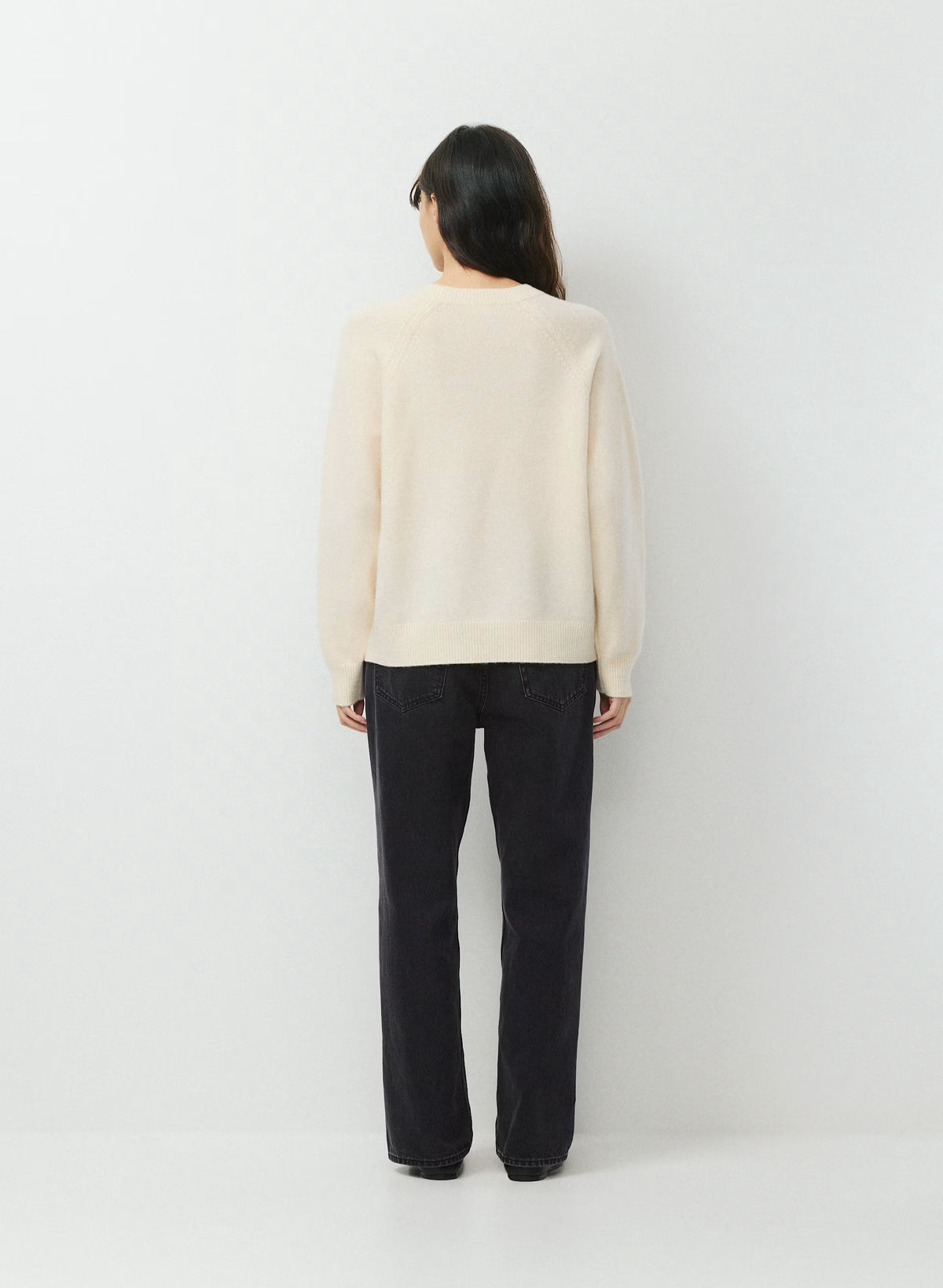 Wool Cashmere Raglan Sweater - Olive