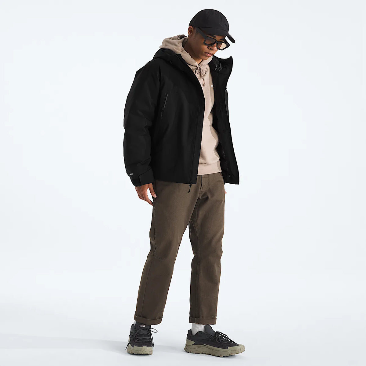 Men's Down Hooded Jacket - Black