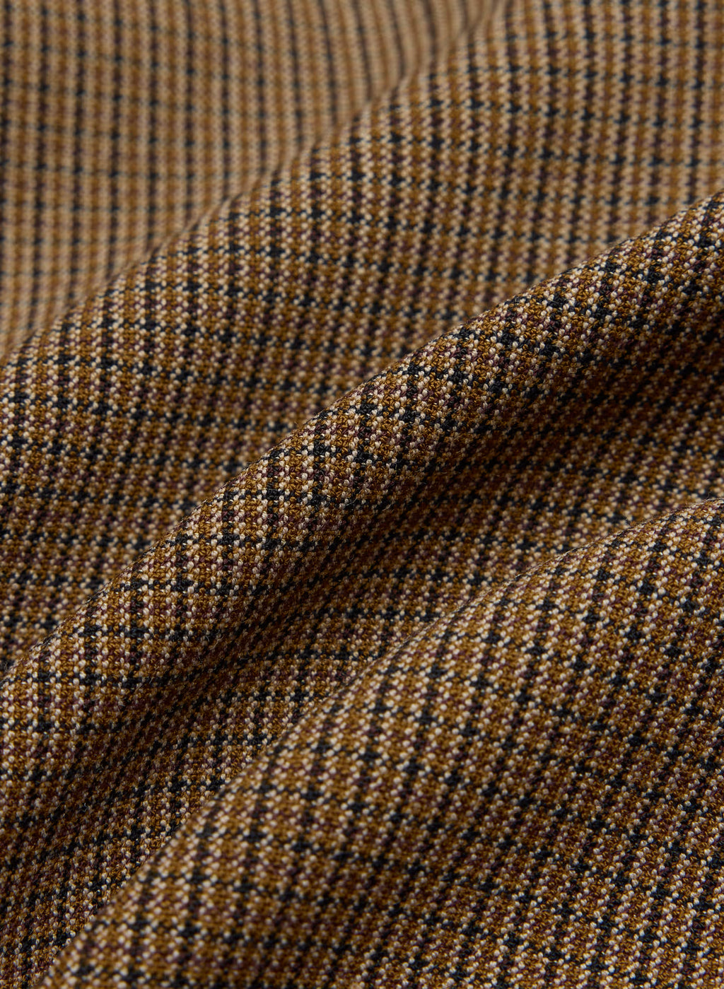 Single-Breasted Stretch Blazer - Brown Check