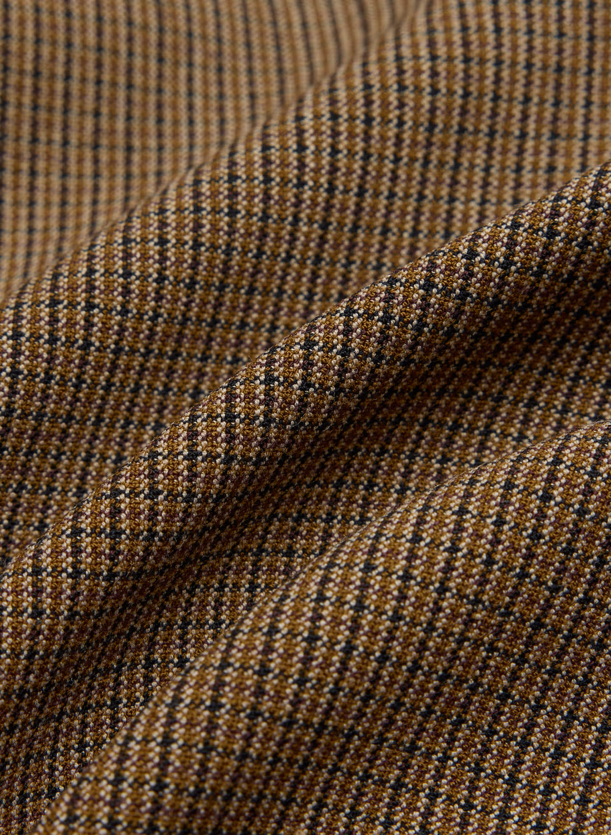 Single-Breasted Stretch Blazer - Brown Check