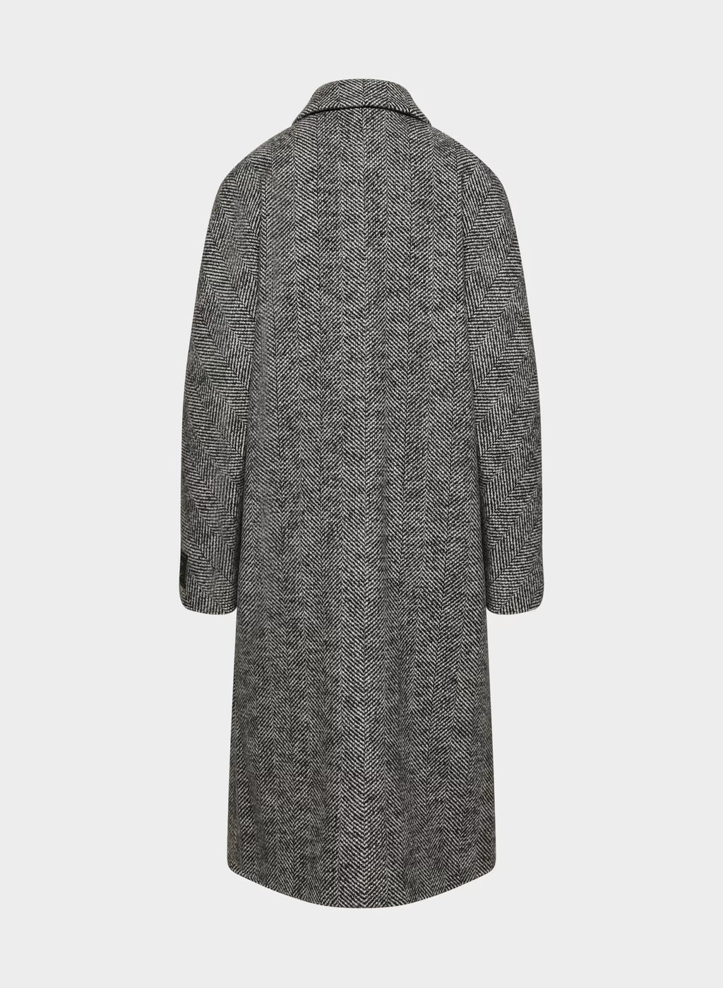 Double-Breasted Wool Cashmere Coat - Herringbone