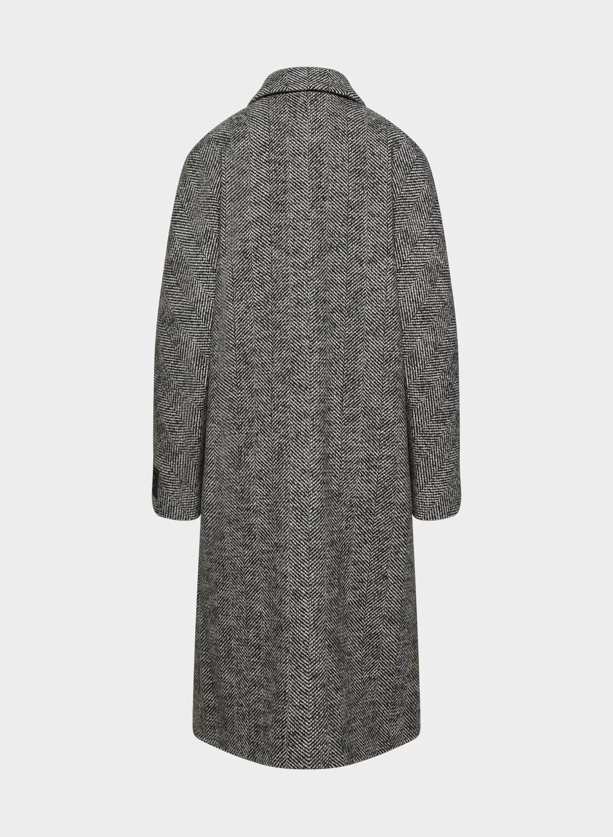 Double-Breasted Wool Cashmere Coat - Herringbone