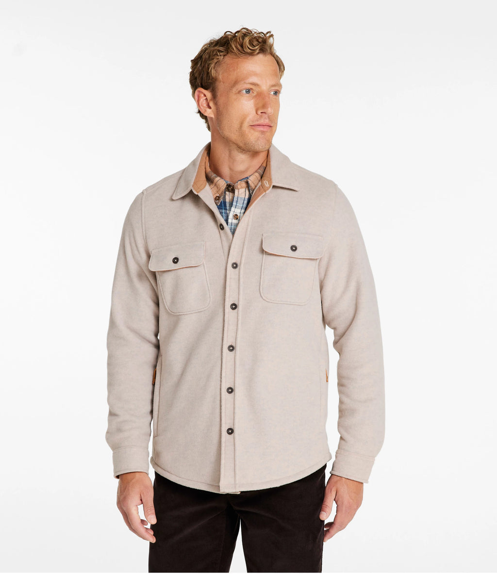 Men's Recycled Fleece Overshirt - Dark Navy