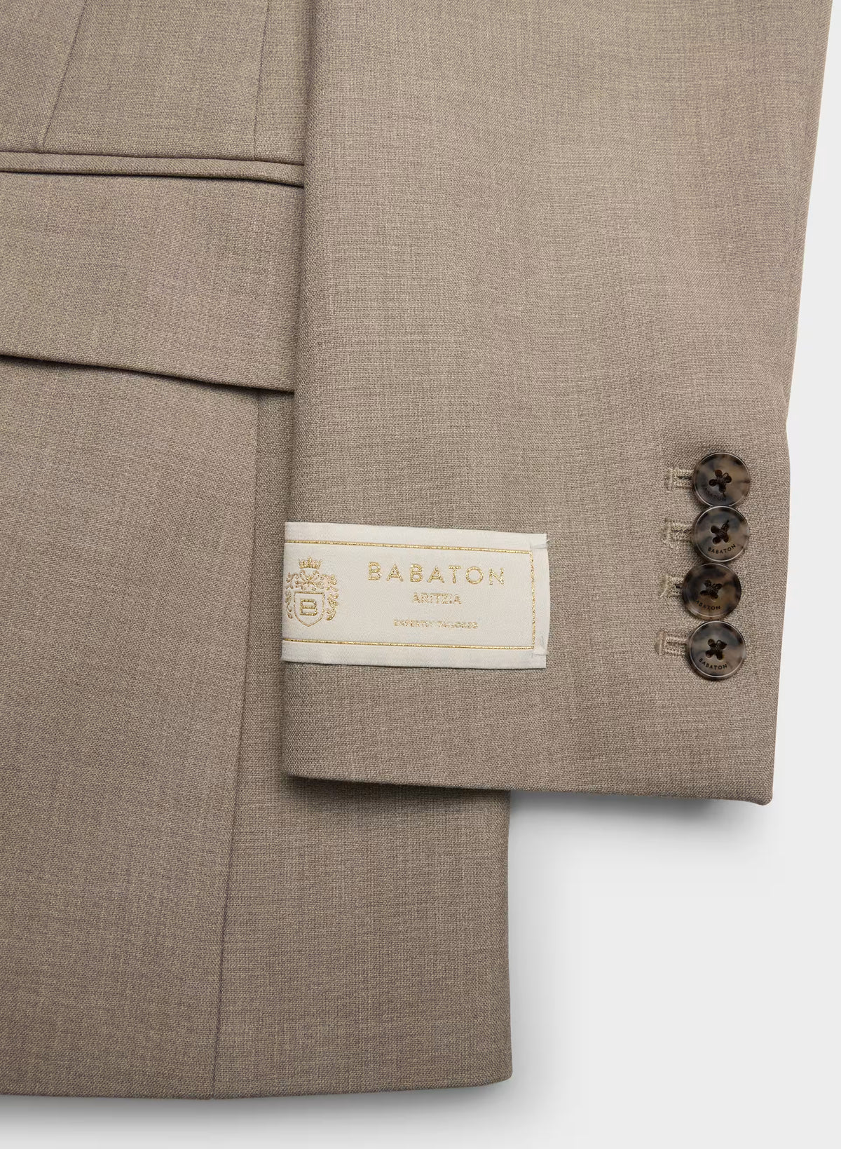 Single-Breasted Stretch Blazer - Brown Check