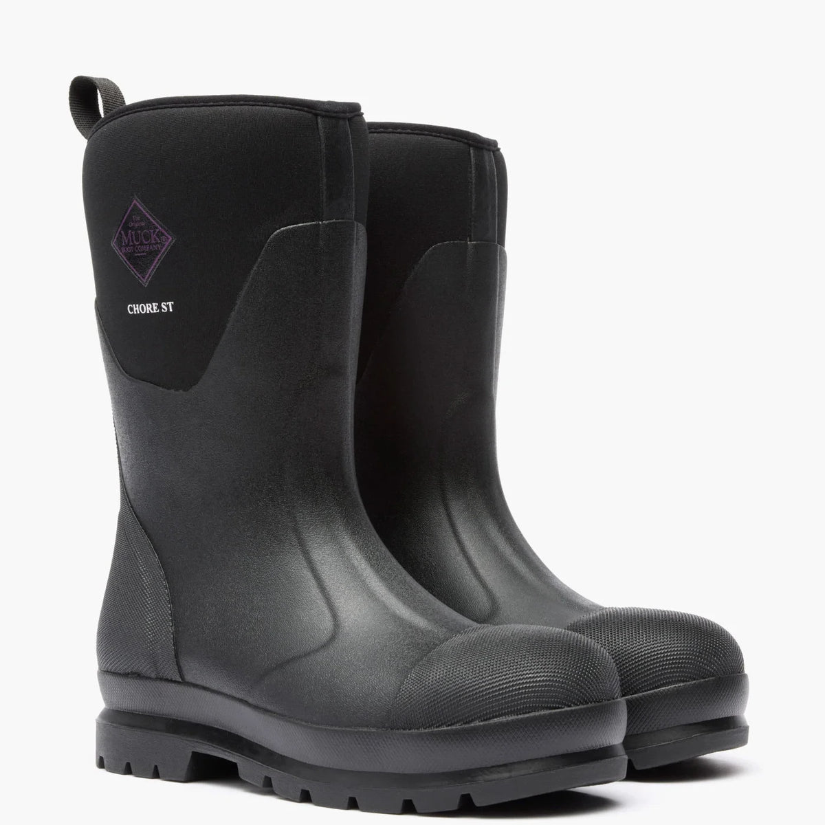 Women's Waterproof Steel Toe Mid Work Boot - Black