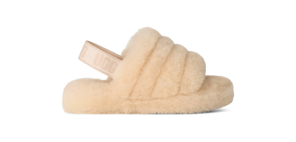 Kids' Sheepskin Strap Slide - Natural