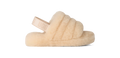 Kids' Sheepskin Strap Slide - Natural