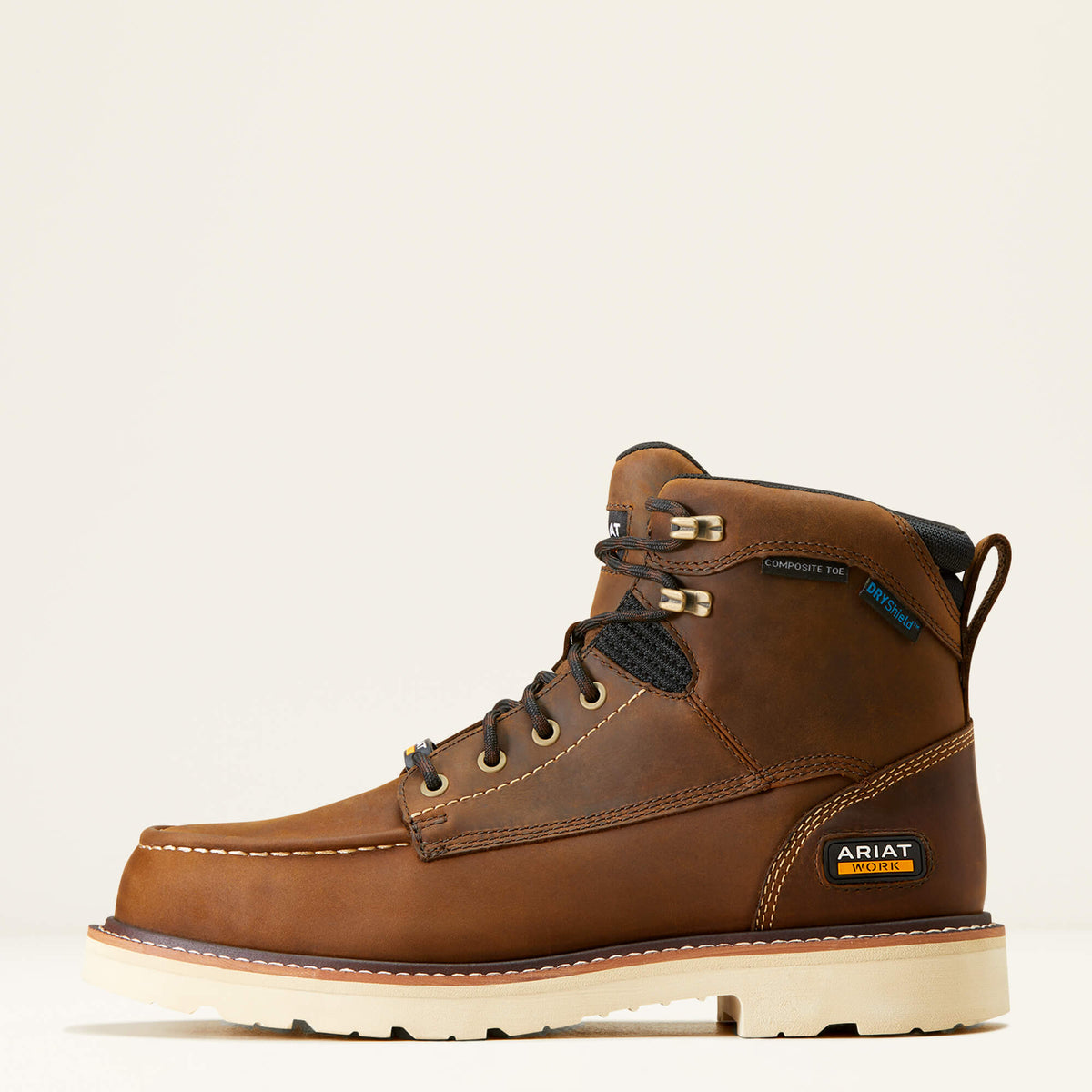 Men's Waterproof Composite Toe Work Boots - Brown