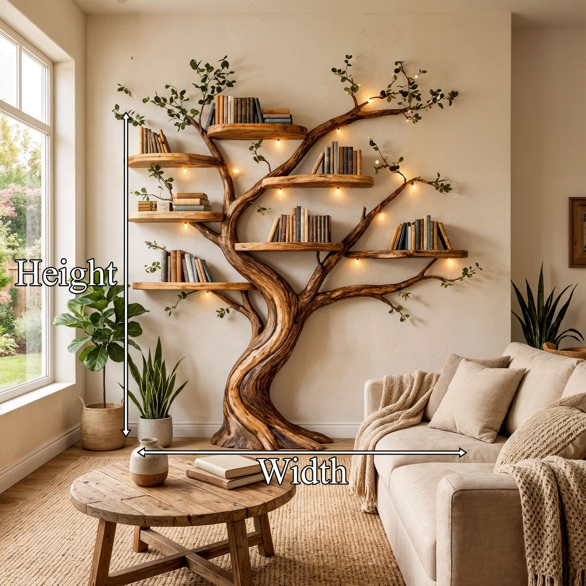 Tree Branch Floating Bookshelf Wall Display for Living Room - view 8
