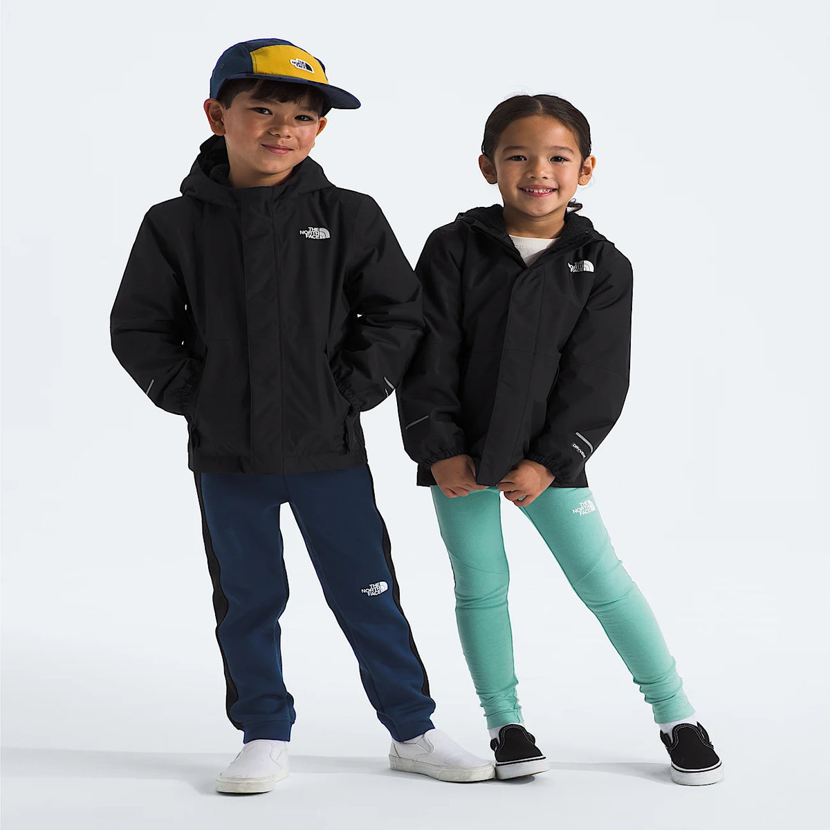 Kids' Warm Waterproof Rain Jacket - Black