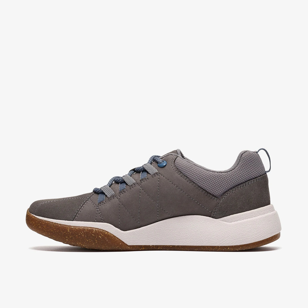 Water-Resistant Nubuck Lace-Up Shoe - Dark Grey