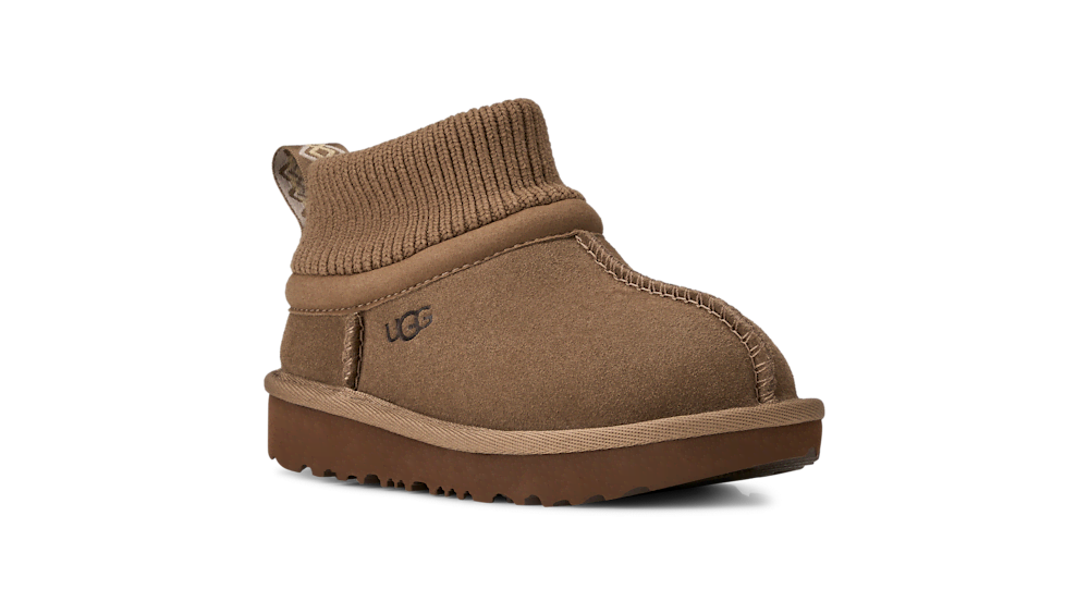 Toddler Stretch-Cuff Suede Boot - Purple