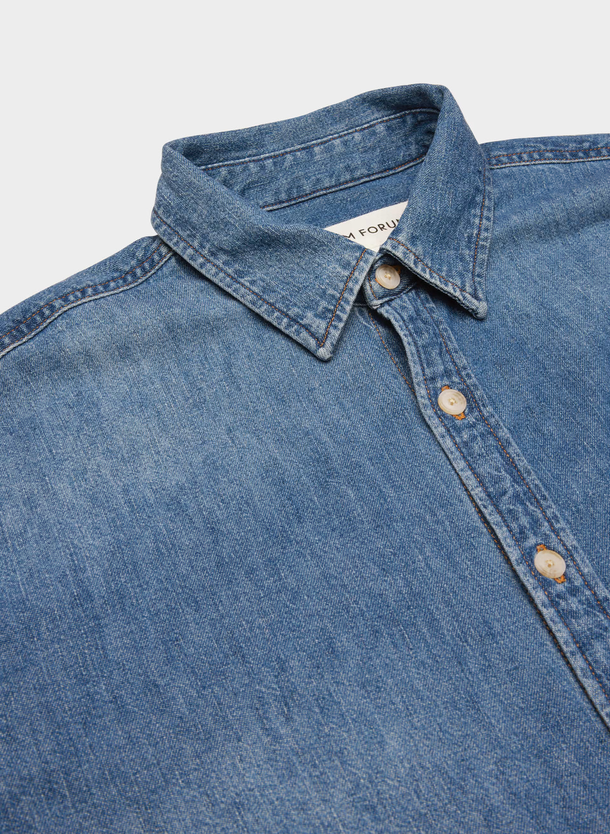 Oversized Hemp Blend Denim Shirt - Indigo