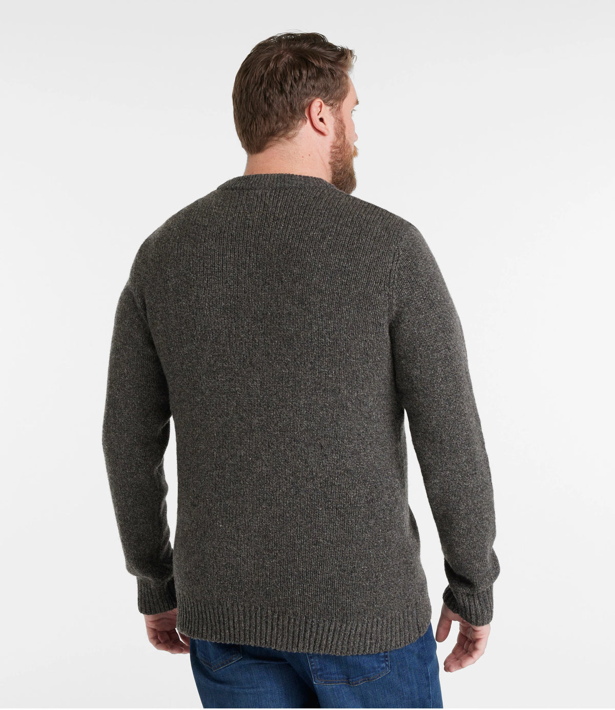 Men's Lambswool Crewneck Sweater - Rosewood