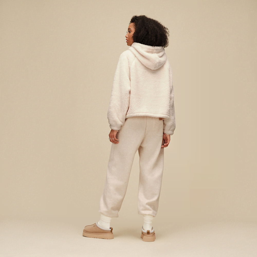 Women's Oversized Fleece Hoodie - Coffee Grounds