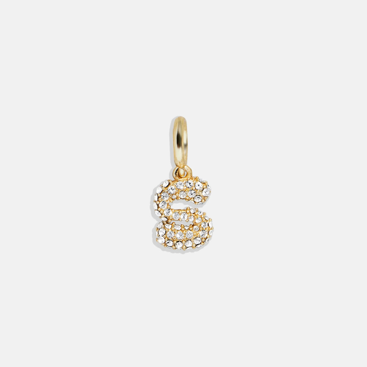 Pavé Bubble Letter Charm - S